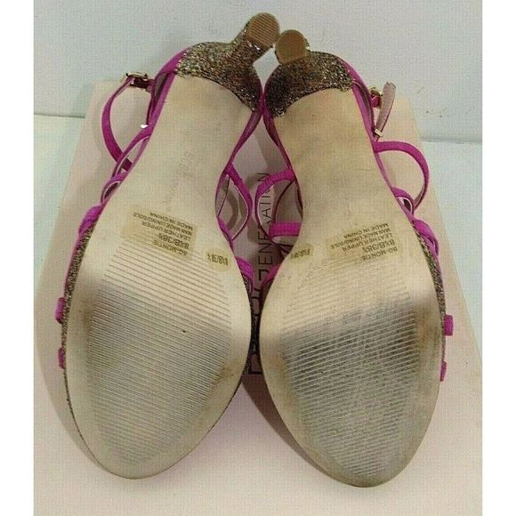 BCBG Montie Magenta Pink Suede Glitter 5" Stilettos Heels Women's Shoes Size 8.5 - Picture 5 of 5